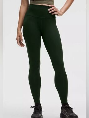 NWT!! Lululemon Wunder Train HR Crop 23" Rainforest Green